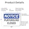 Signmission Playground Closed, 10 in W x Rectangle, Aluminum OS-2PACK-NS-A-710-L-17319 - alternate 7